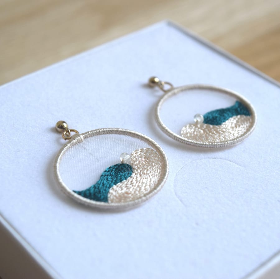 Boucles - Vagues bleu canard